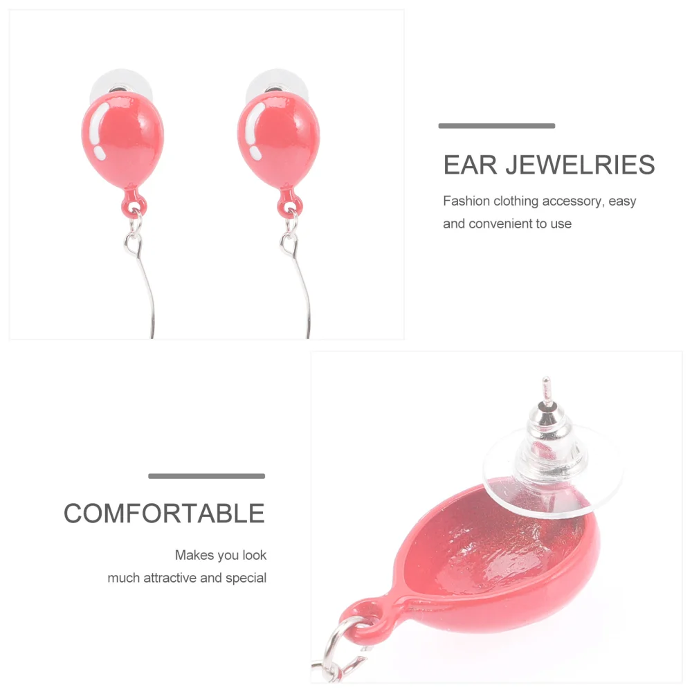 1 Pair Balloon Earrings Creative Ear Dangle Lovely Dangle Earrings for Women