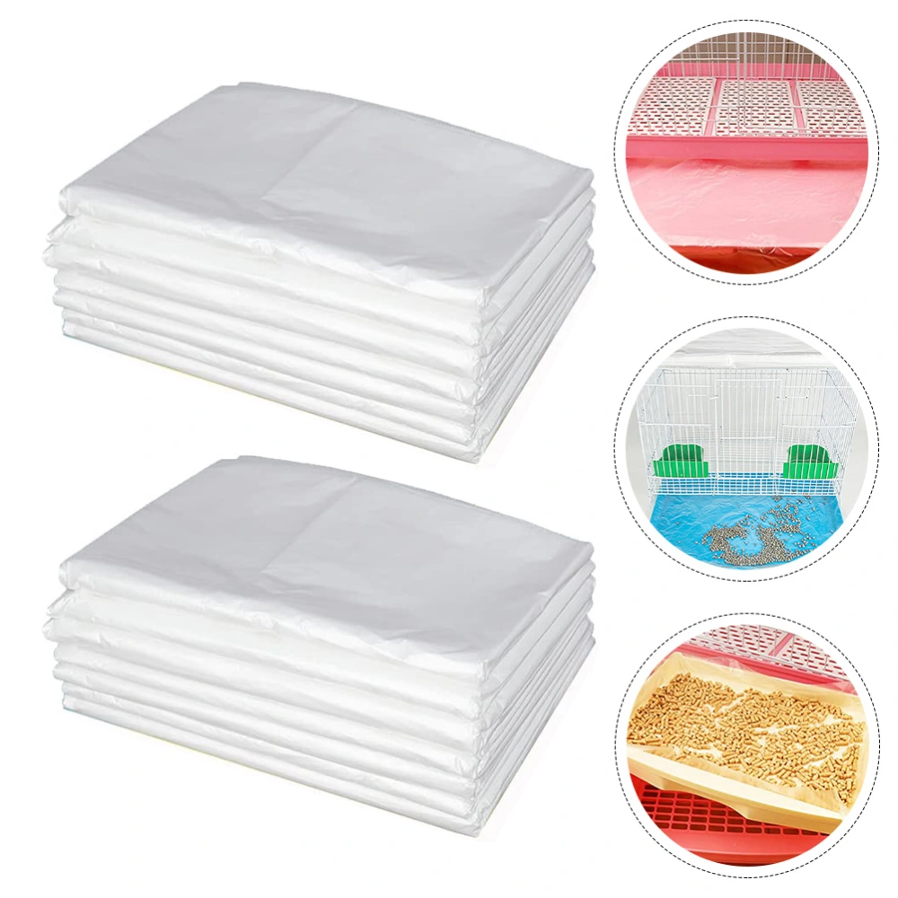 100Pcs Thin Cage Liner Small Pet Plastic Liner Disposable Rabbit Hutch Film Rabbit Hutch Liner