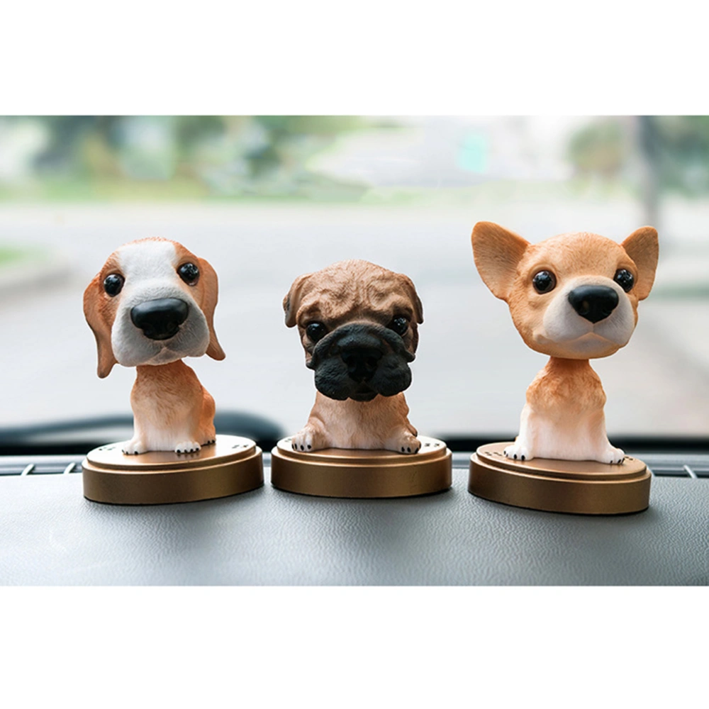 Dog Design Head-Shaking Ornaments Car Interior Decor Puppy Figurine Desktop Decoration Car Ornament (Chihuahua)