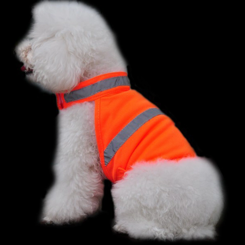 Dog Reflective Safety Vest High Visibility Breathable Dog Summer Clothes for Walking Running Hiking (Fluorescent Orange-S) 