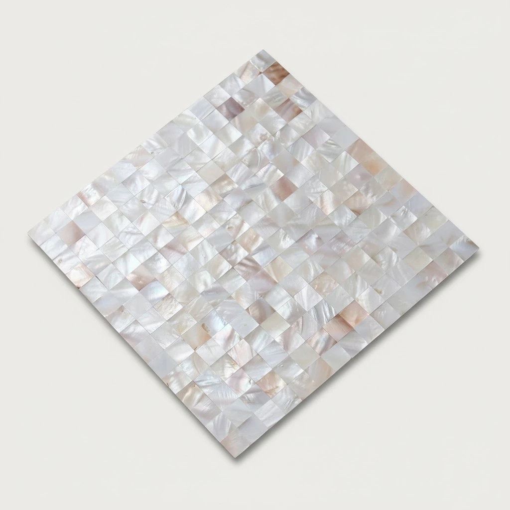 225Pcs Shell Ceramic Tile Brick Pattern Ceramic Tile Modern Wall Background TV Decor Ceramic Tile for Bedroom Living Room