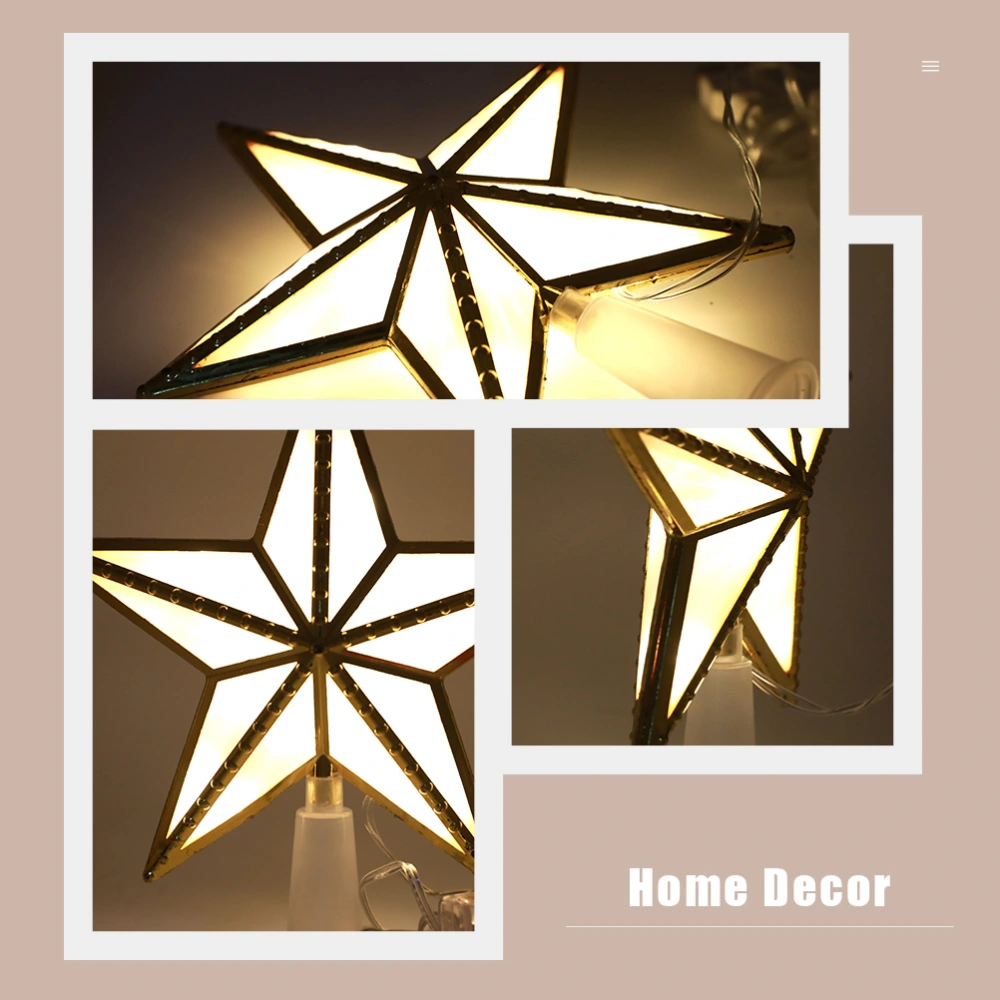 1pc Christmas Tree Decor Star-shaped Tree Light Xmas Home Decor Party Supply