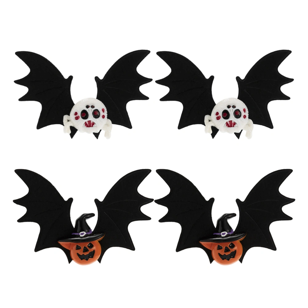 4pcs Bat Wing Hair Clips Goth Hair Clips Hair Barrettes Bat Hair Accessories