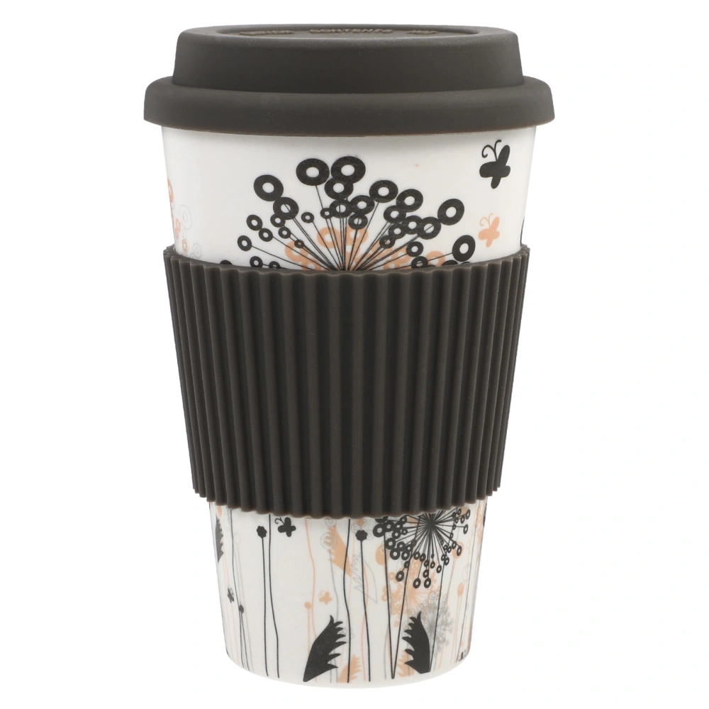 1pc 400ML Coffee Cup with Lid Heat Insulation Water Coffee Drinking Cup