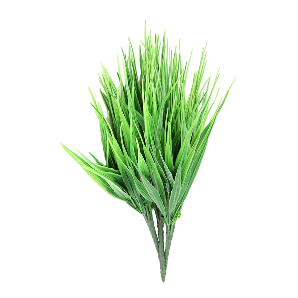 4pcs Artificial Grass Plant Decorative Plastic Fake Plant Fake Grass Plant for Home Decor Office Decoration(D1 Grass Green)