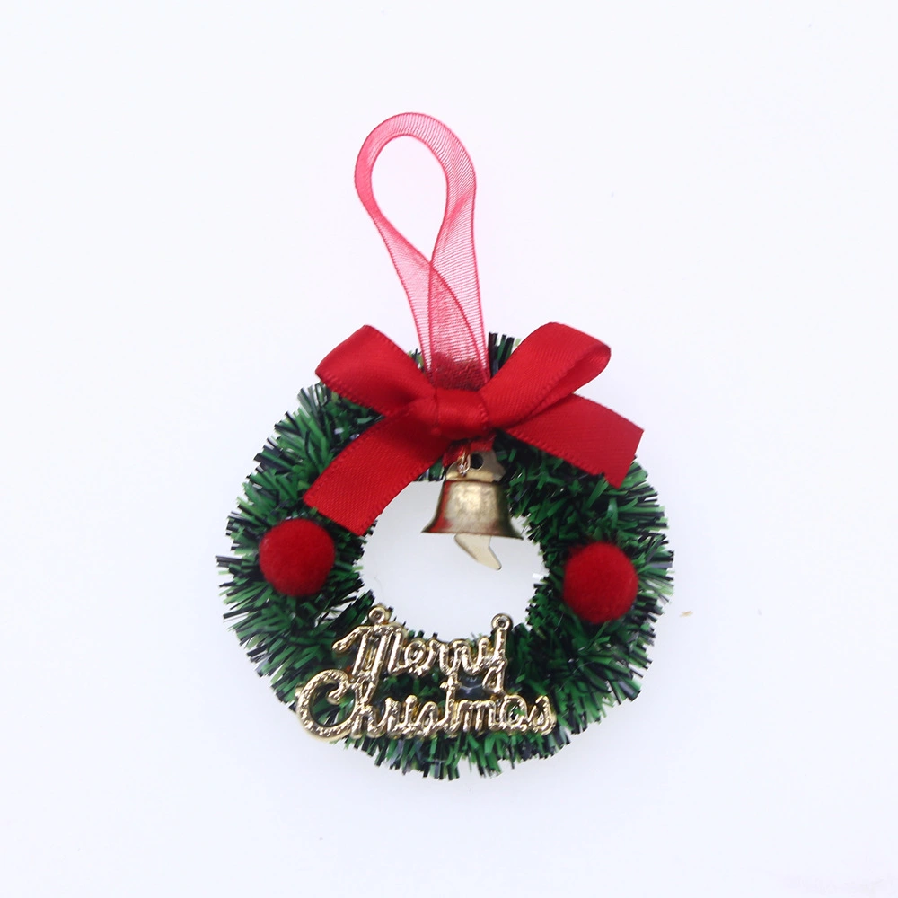 10pcs Mini Christmas Wreaths Ornament Wreaths Xmas Tree Hanging Mini Wreaths