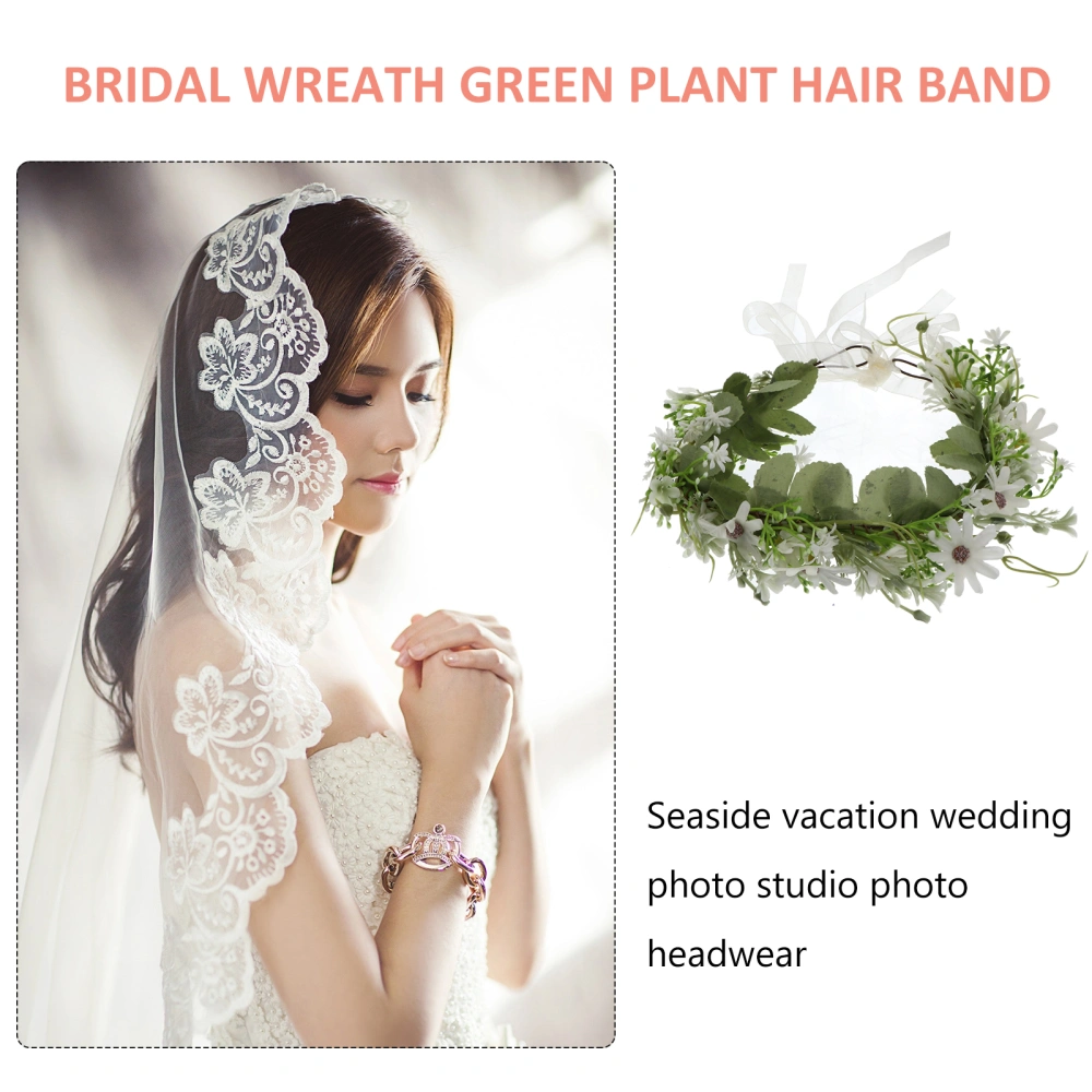 1Pc Simple Fresh Garland Headband Women Wreath Headpiece Elegant Hair Ornament