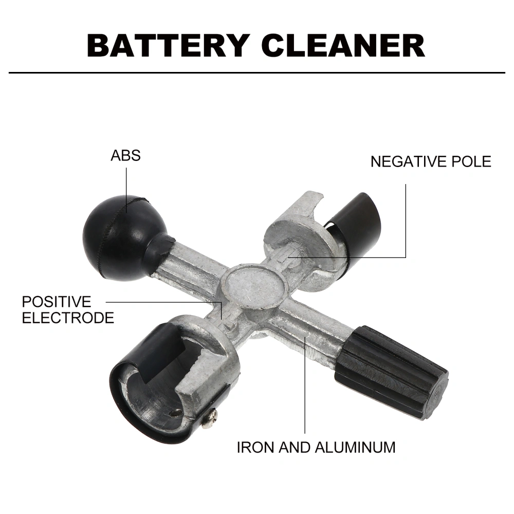 4-Way Battery Post and Terminal Cleaner Clamp Reamer and Terminal Scrapers Tool