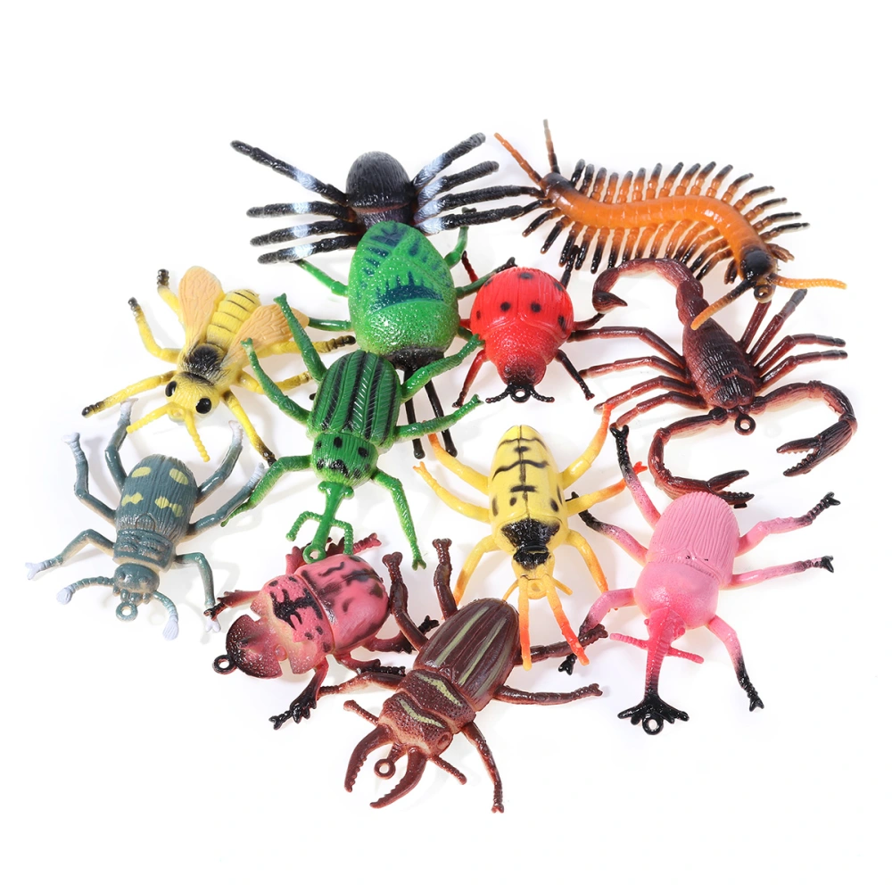 ROSENICE 12pcs Children's Model Insect Toys Party Tricks Animal Toys Reallistic Insects Figures