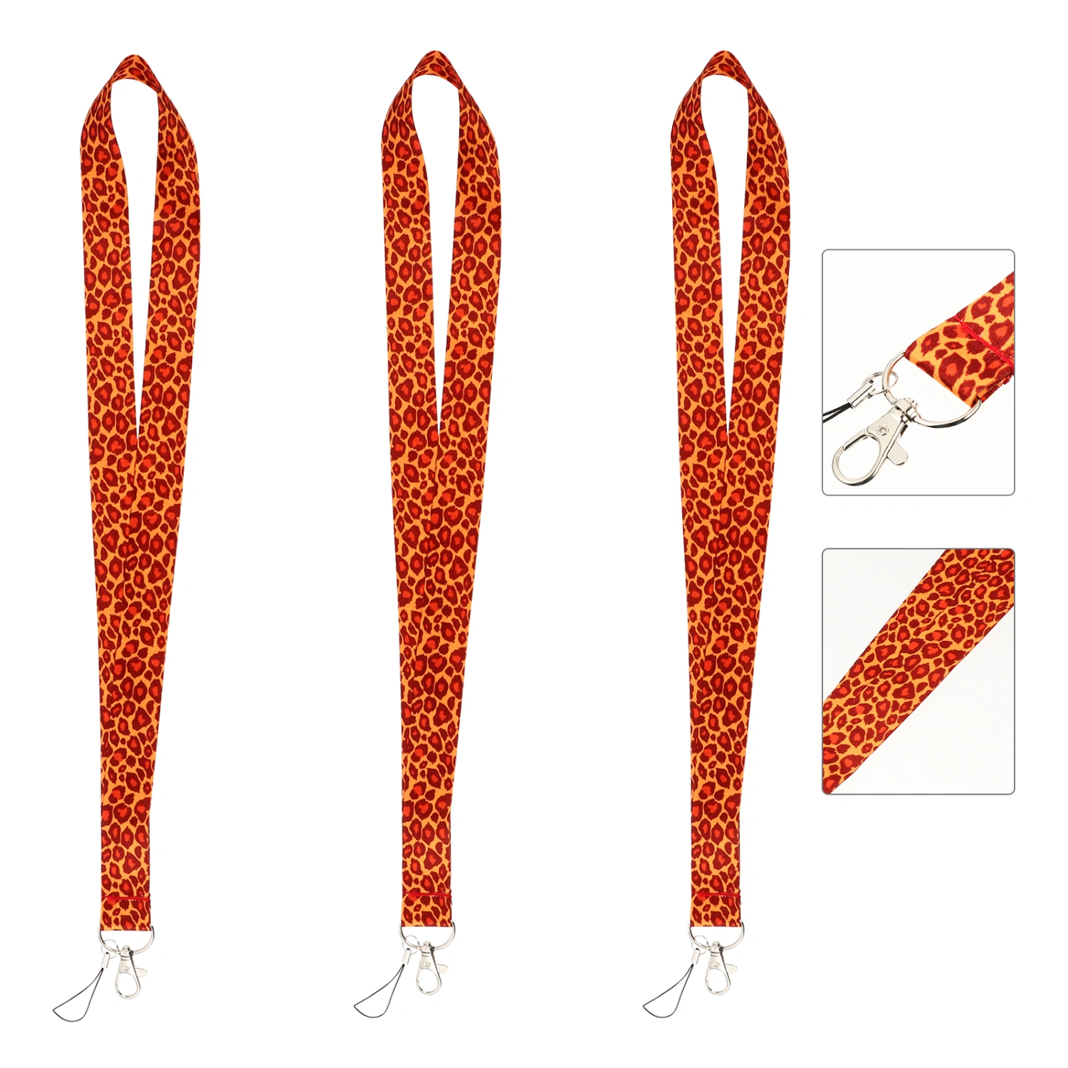 3Pcs Chic Leopard Hanging Lanyard ID Cards Hanging Rope Phone Camera Neck Rope
