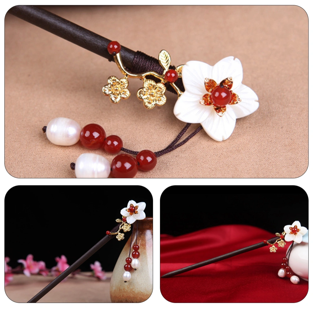 Classic Hair Bun Holder Hairpin Flower Hair Stick Chopstick Hair Styling Tool