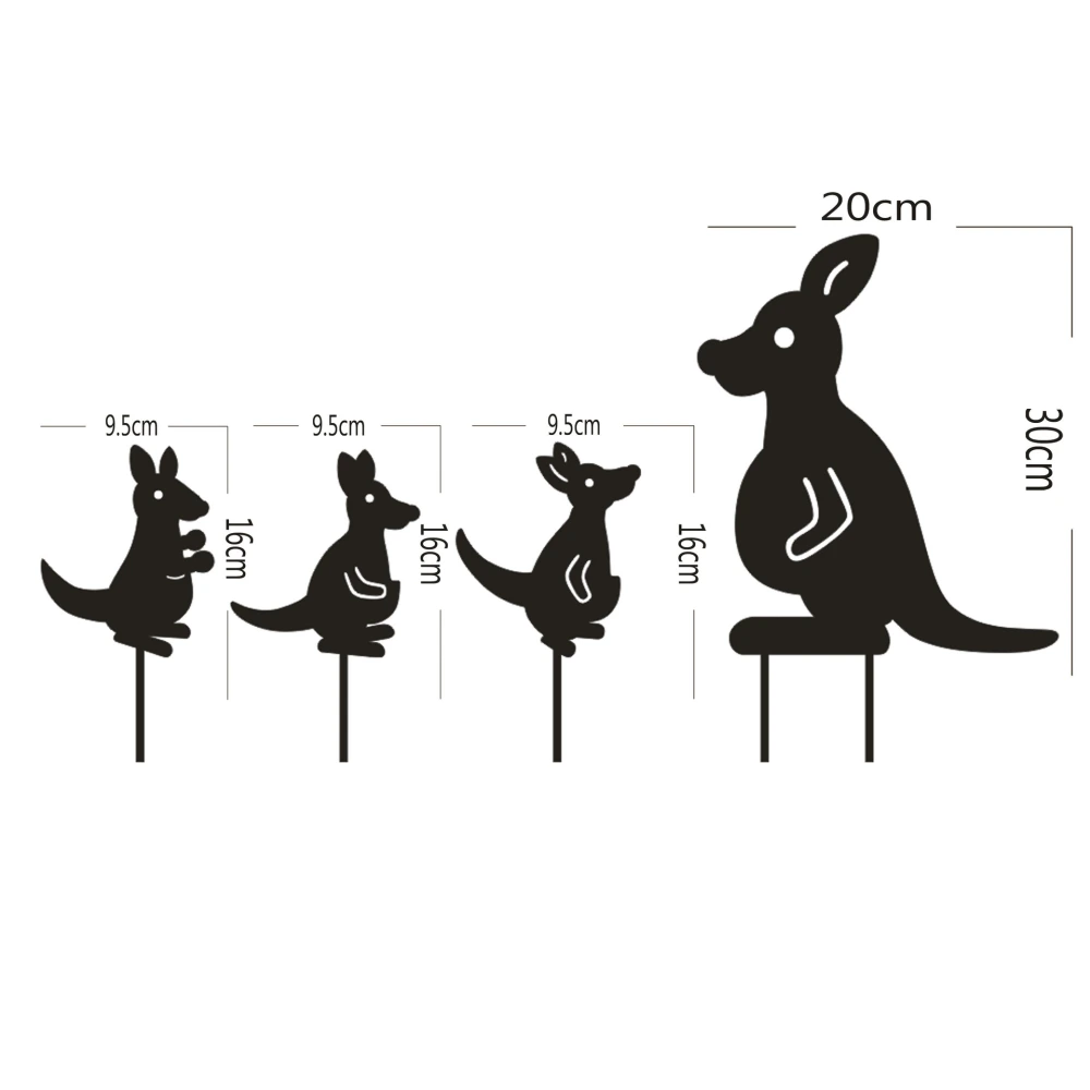 4pcs Animal Stake Decors Outdoor Stake Garden Animal Stake Ornament for Yard Patio