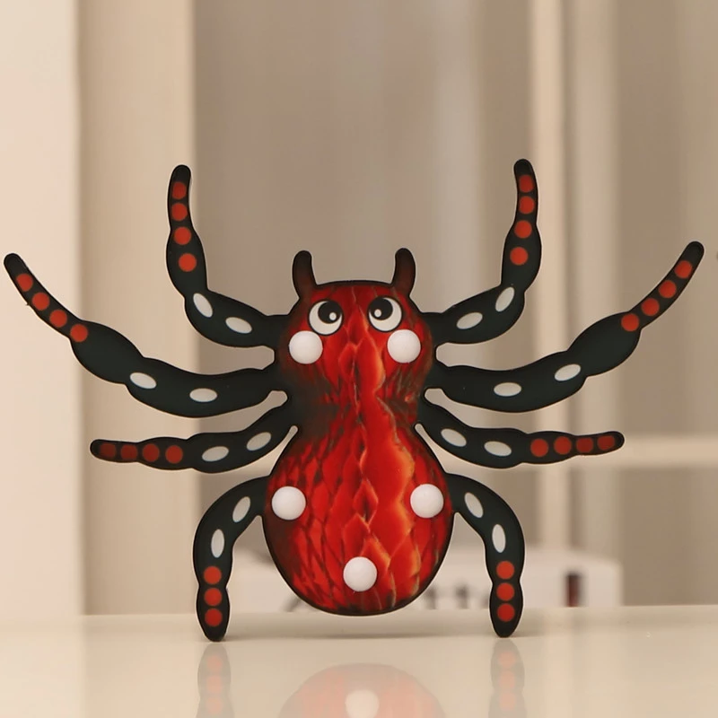 3Pcs Halloween Spider Lamp Festival Spider Light Ornament for Party Table Decor