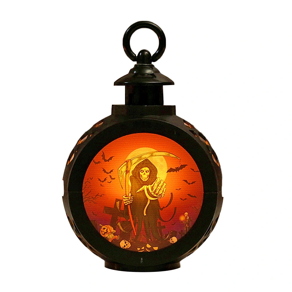 Festival Halloween Lantern Small Night Light for Halloween Party Home Bar Decoration (Skull Style)