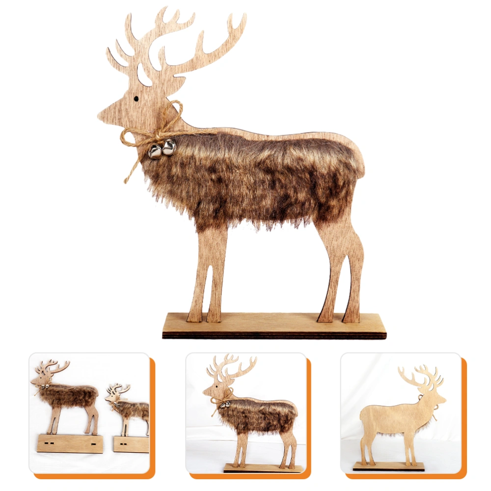 Christmas Decoration Wooden Desktop Ornament Creative Elk Christmas Ornament