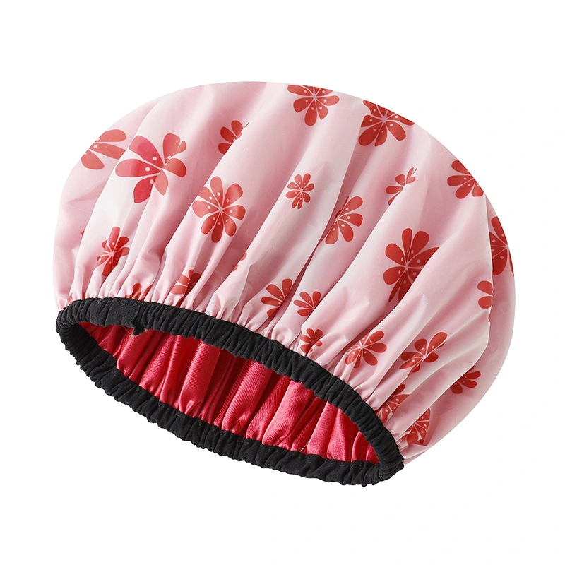 Shower Hair Cap Showering Hair Cover Satin Shower Bonnet Reusable Shower Cap