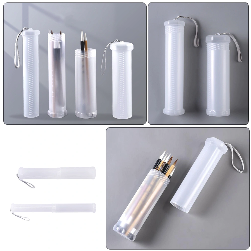 2Pcs Telescopic Pen Box Large Capacity Pencil Case Students Stationery Organizer