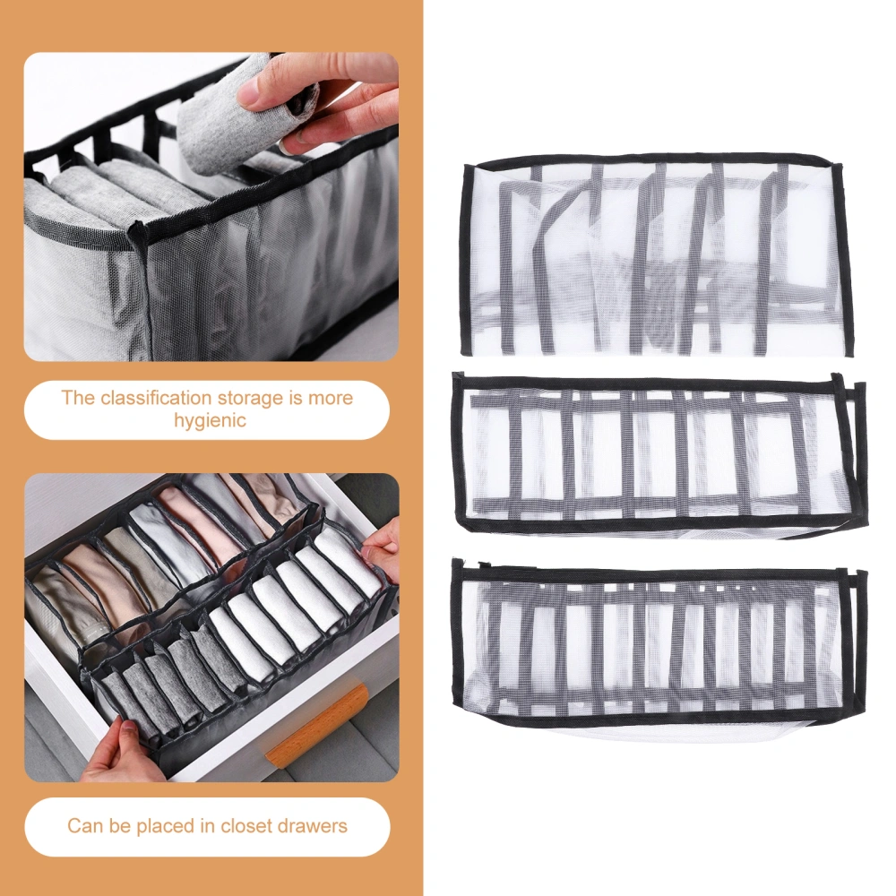 3Pcs Socks Underwear Organizer Underwear Storage Box Closet Storage Container