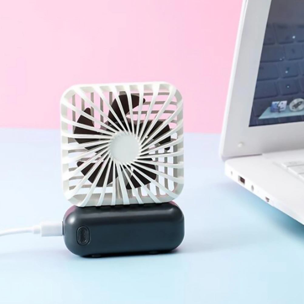 1pc Plastic USB Rechargeable Mini Handheld Fan with Lithium Battery Three Modes Summer Cooling Fan Fan Handheld Desktop Fan for Home (White)