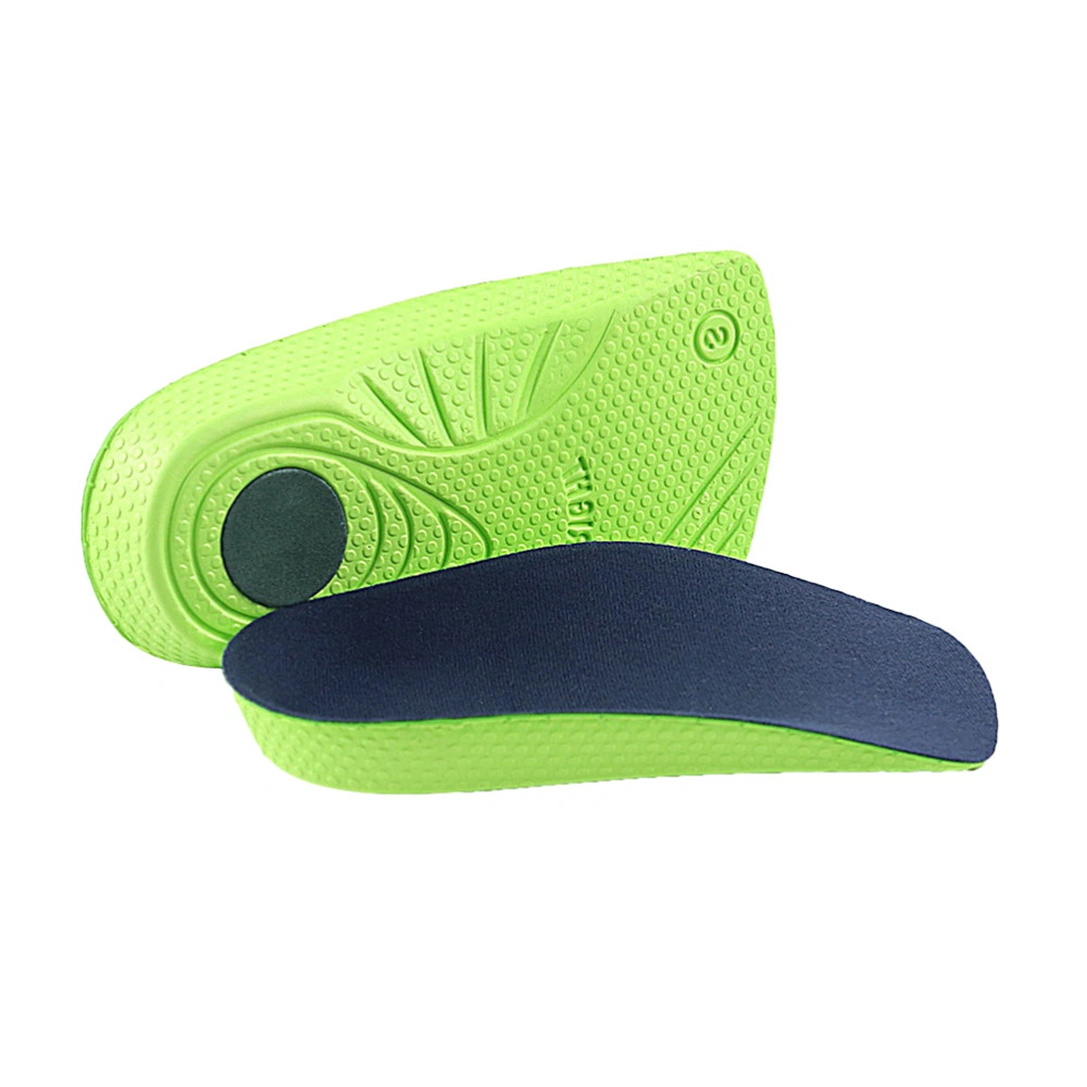 1 Pair of Damping Insoles Arch Supports Thin Shoe Cushions Shoe Pads for Outdoor Size S Green and Blue