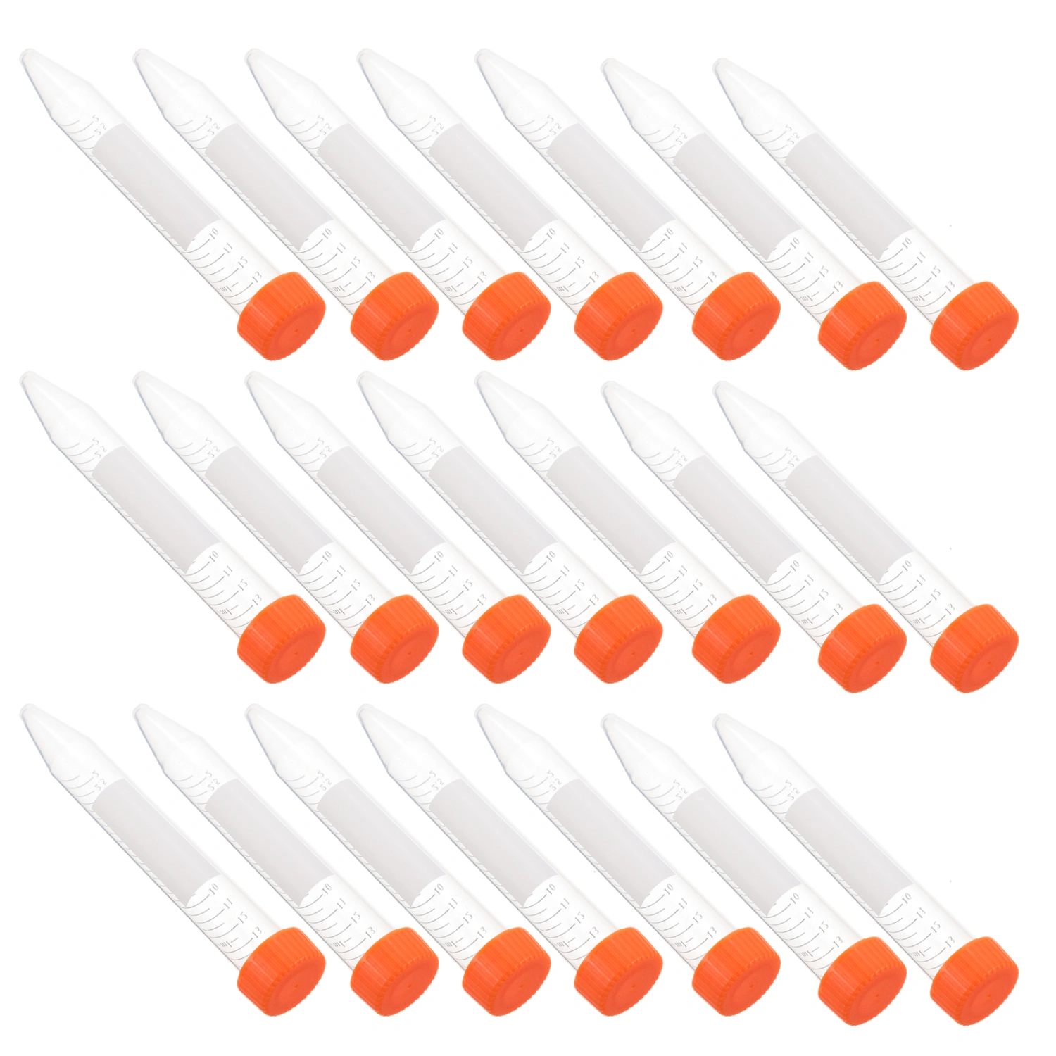 25Pcs 15ml Centrifuge Tubes with Screw Caps Scientific Experiment Test Tubes