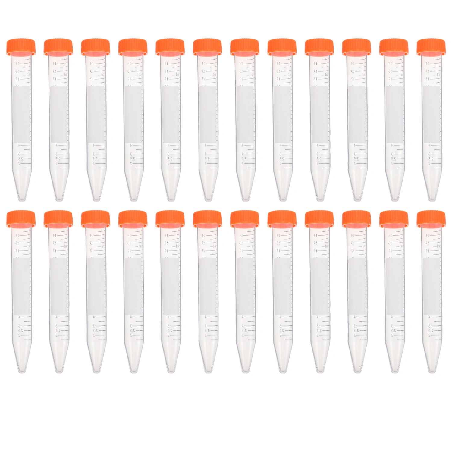 25Pcs 15ml Centrifuge Tubes with Screw Caps Scientific Experiment Test Tubes