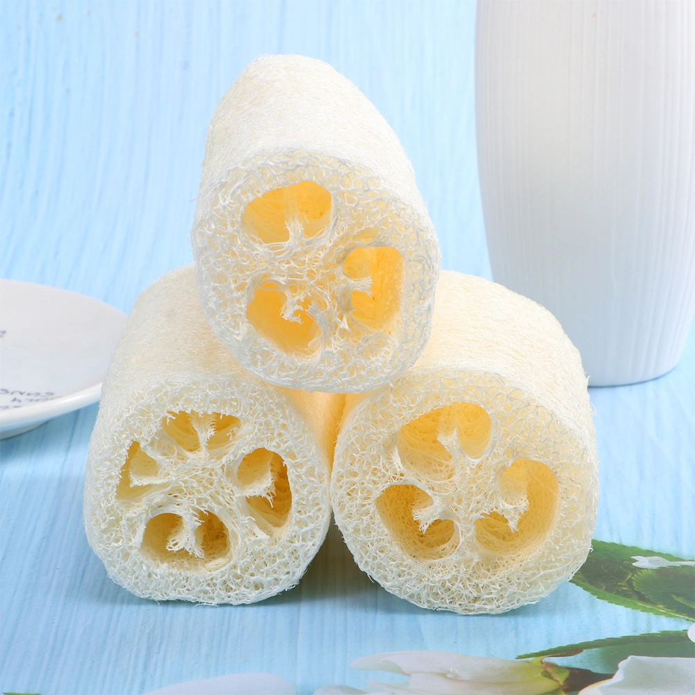 6Pcs Portable Natural Loofah Bath Shower Sponges Body Exfoliator Scrubbers for Adults Men Women