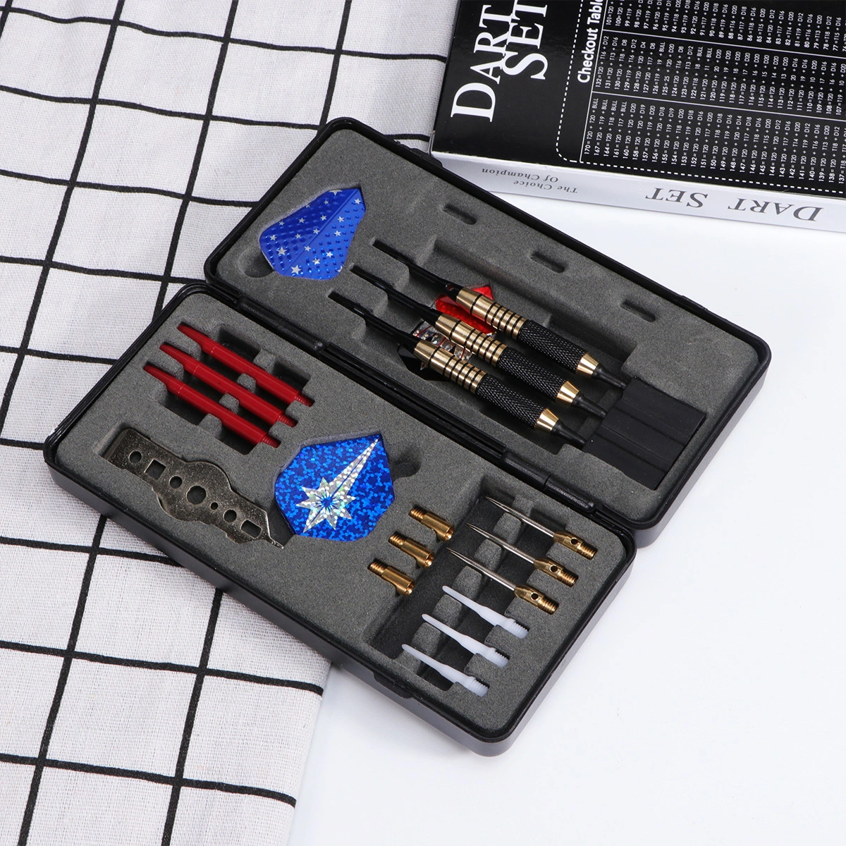 1 Set Darts Professional Game Darts Needle Professional Darts Set Outdoor Activities Darts with Box Darts Accessories (Mixed Color)