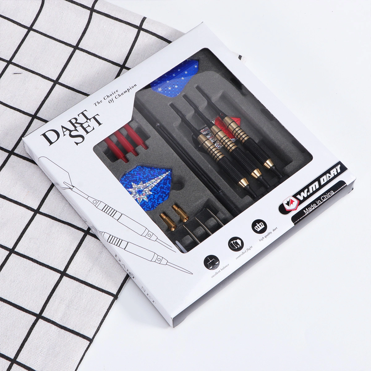 1 Set Darts Professional Game Darts Needle Professional Darts Set Outdoor Activities Darts with Box Darts Accessories (Mixed Color)