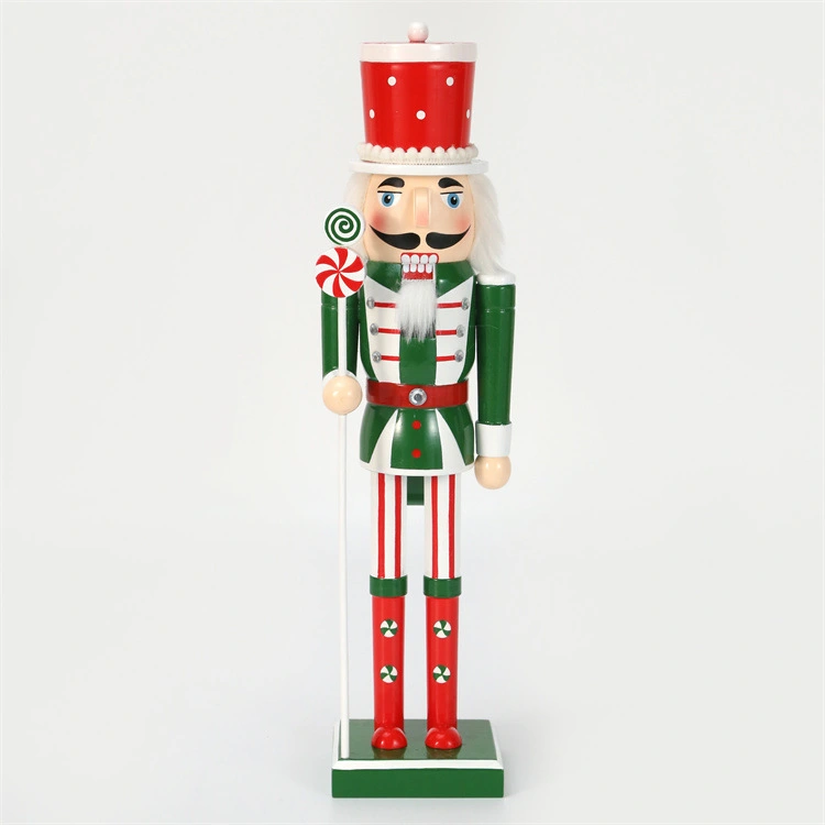 Nutcracker Figurine Wood Christmas Nutcracker Statue Christmas Desktop Decoration