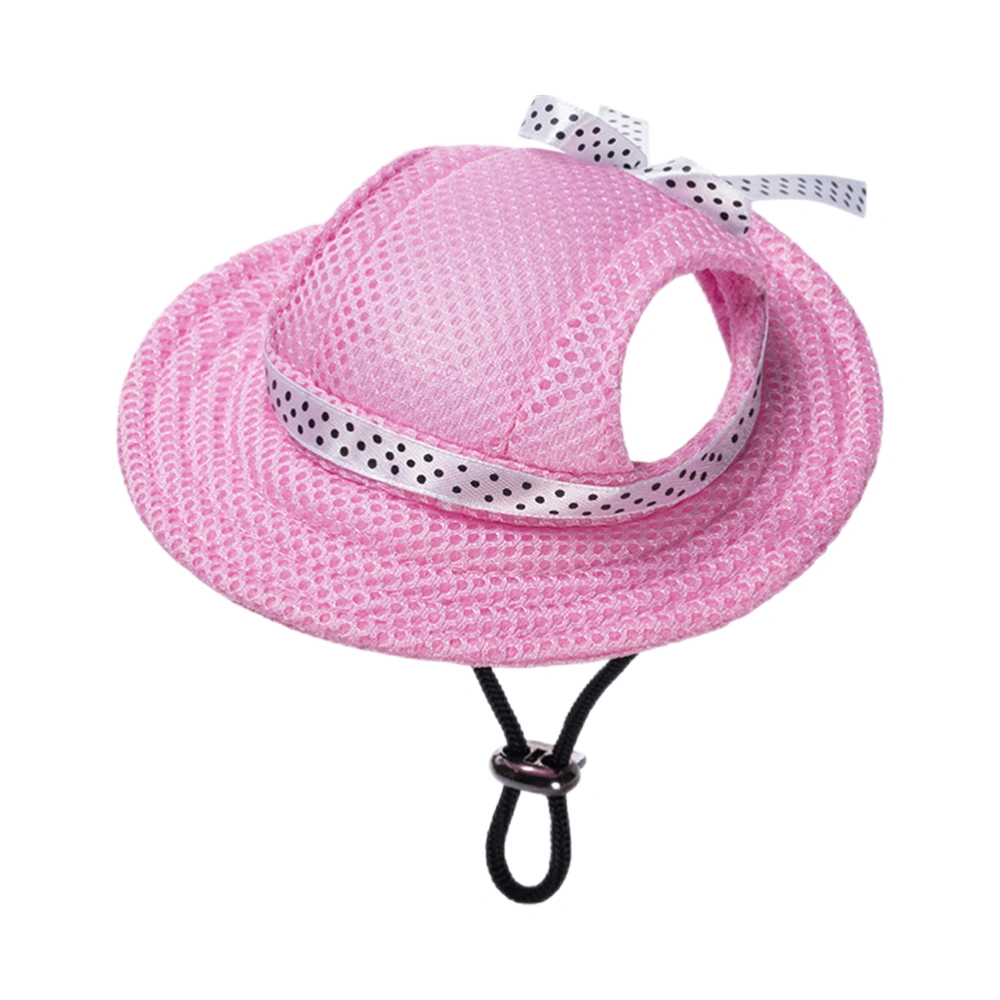 Decorative Pet Hat Adorable Pet Puppy Sun Protection Hat with Ear Holes