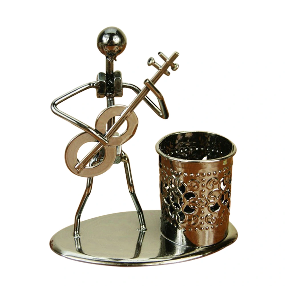 1pc Metal Music Player Pen Holder Desktop Storage Organizer Pencil Organizer