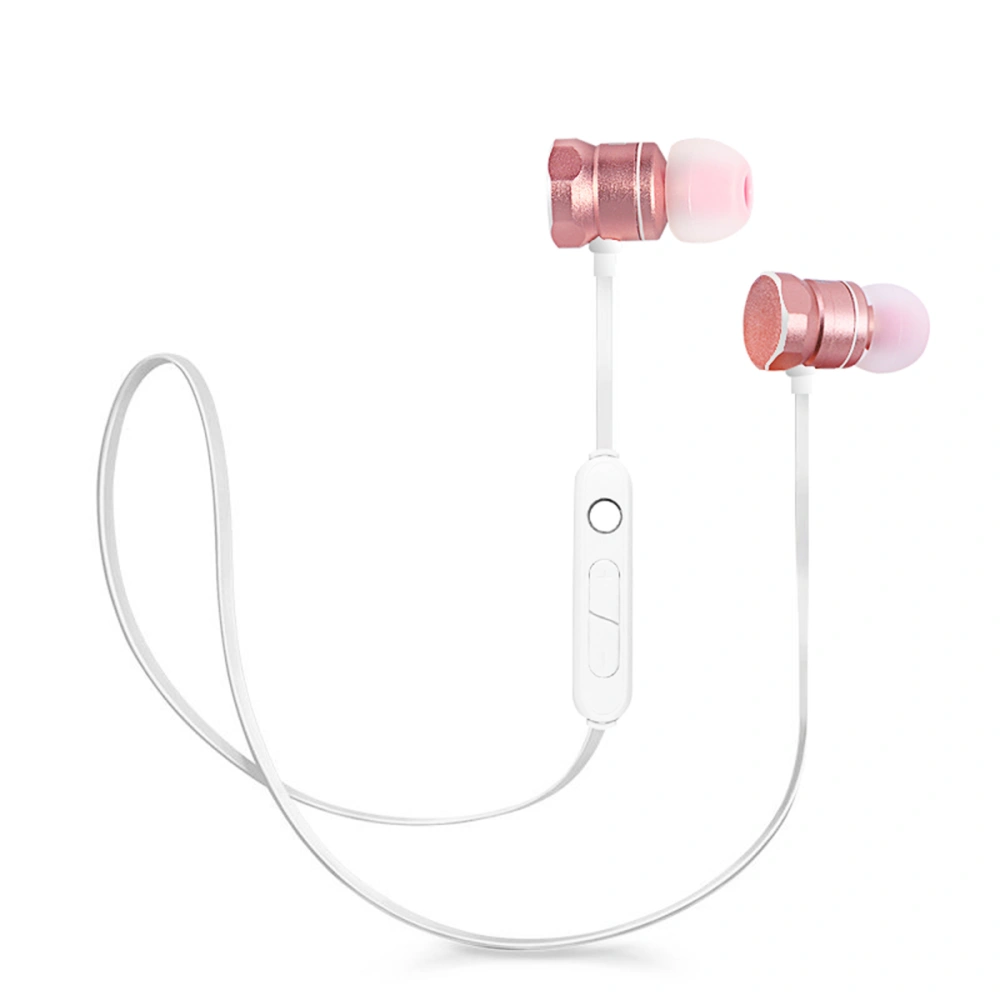 Wireless  Stereo In-Ear Headphones Earphones Earbuds Headset for Running (Rose Gold)