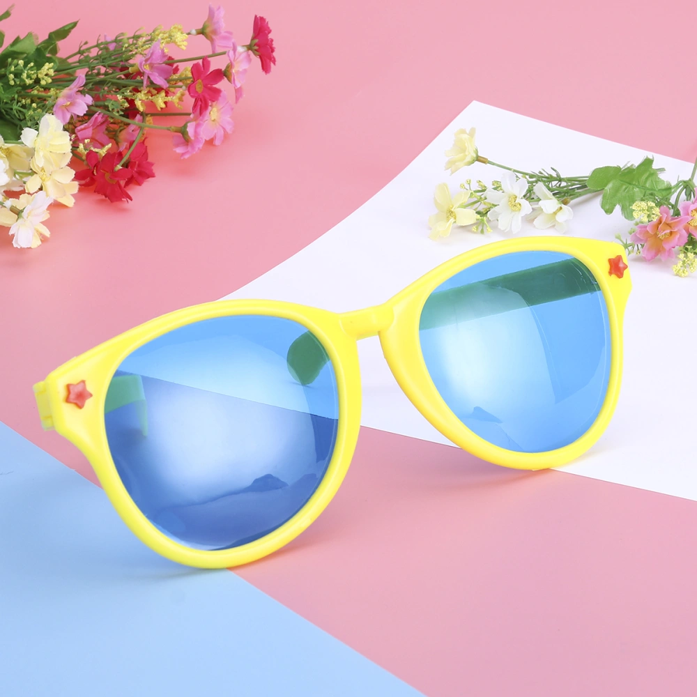 Fun Oversized Glasses Fashion Glasses for Party Club Performance (Yellow)