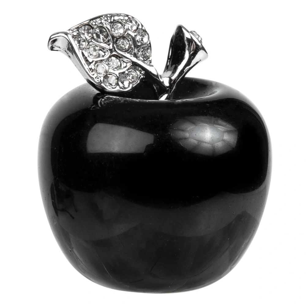 Crystal Apples Adornment Natural Crystal and Alloy Crafts Apples Model Decoration