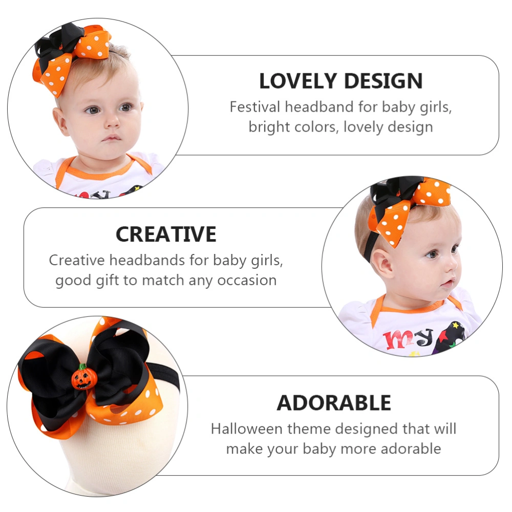 2pcs Halloween Baby Headband Elastic Creative Infant Hairbands Headdress