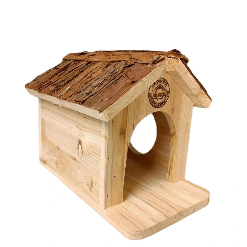 Wooden Hamster House Hamster Hideout Small Nest Pet Cage Sleeping Wood House Landscaping Prop