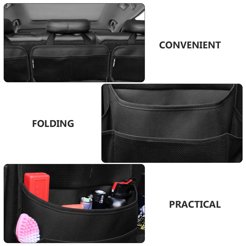 Universal Car Back Seat Trunk Hanging Organizer Backseat Storage Bag (Black)