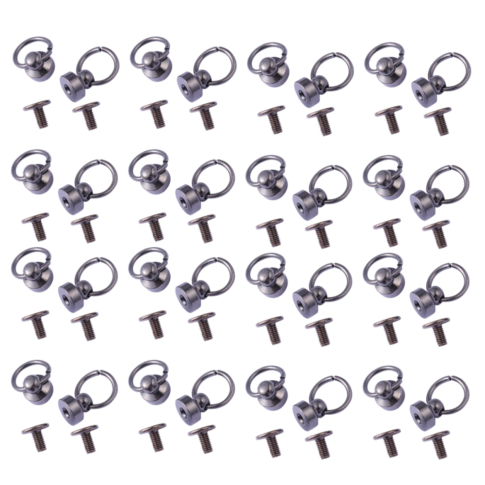 30pcs Brass Rivet Studs Rotate Rivet Studs Accessories Hanging Leathercraft Accessories (Style 2)