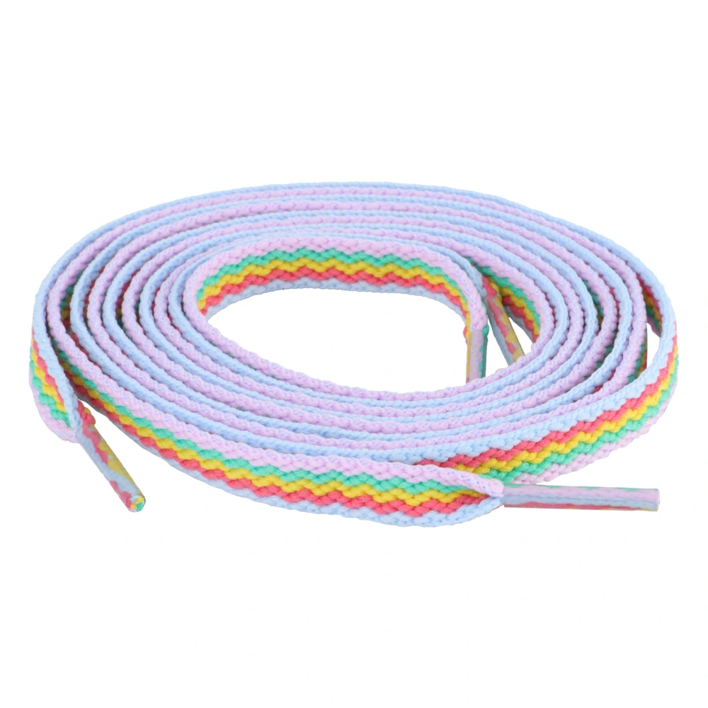 1 Pair 3D Rainbow Striped Shoe Laces Psychedelic Shoelace for Shoes Sneakers