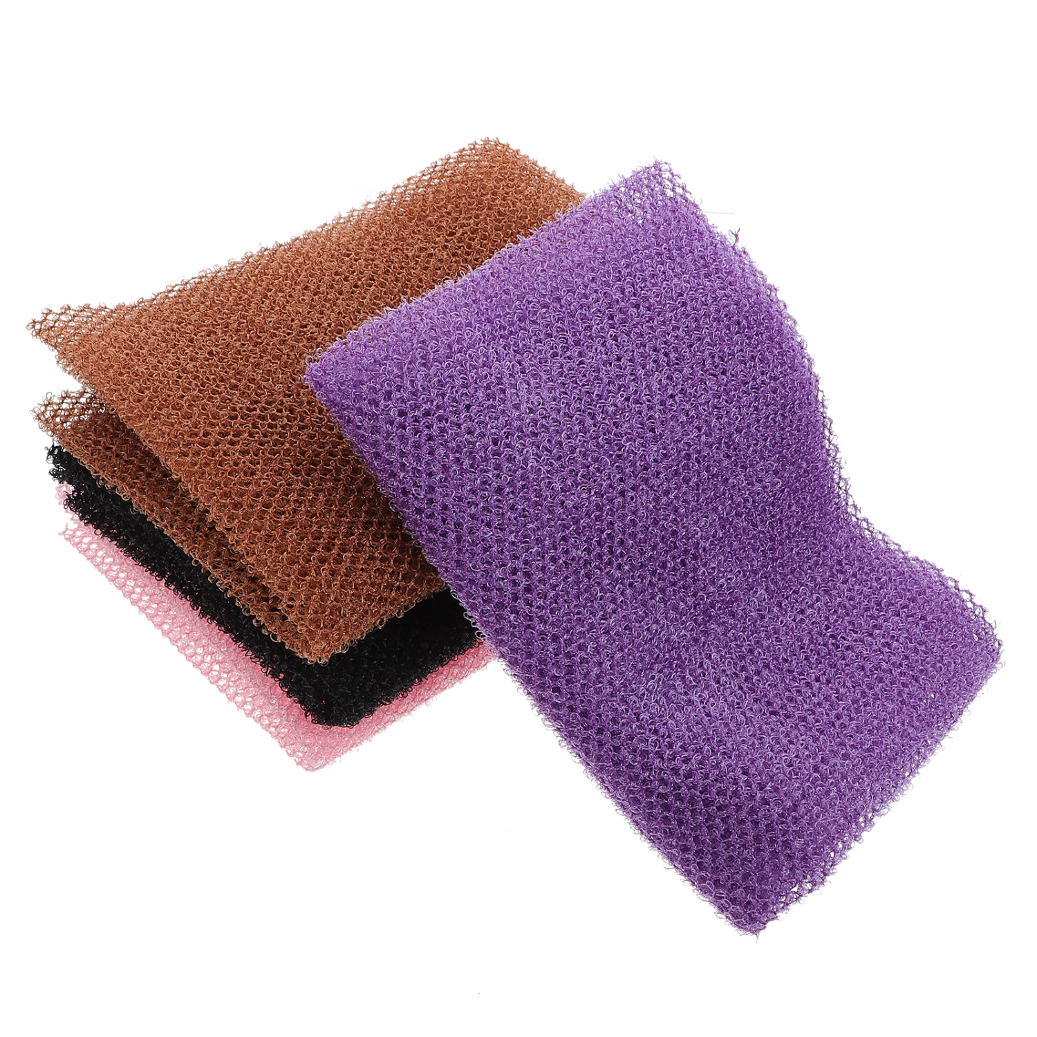 4pcs Rich Foaming Bath Towels Practical Long Bath Towels Shower Brushes
