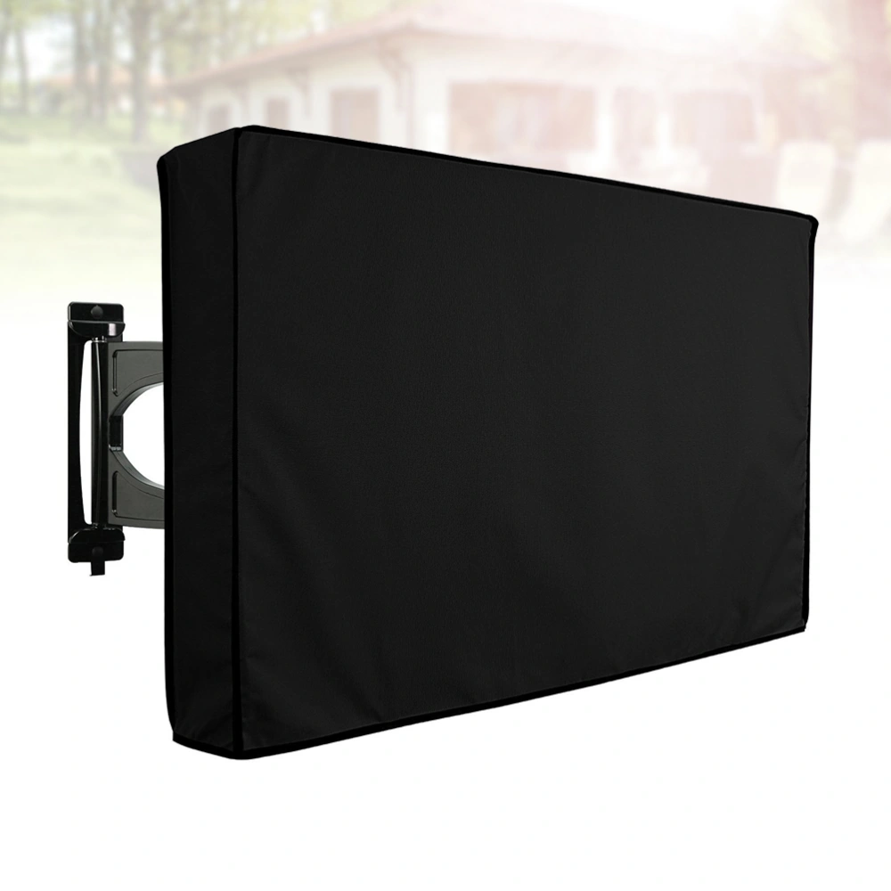 Outdoor TV Cover Weatherproof and Dust-proof Material Screen TV Protector Cloth Protect Your TV (65-70 Inch Black)