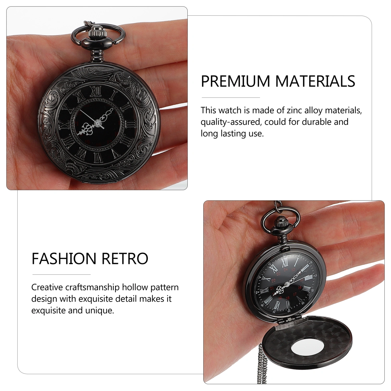  1pc Vintage Hanging Pocket Watch Delicate Pocket Watch Useful Pocket Watch
