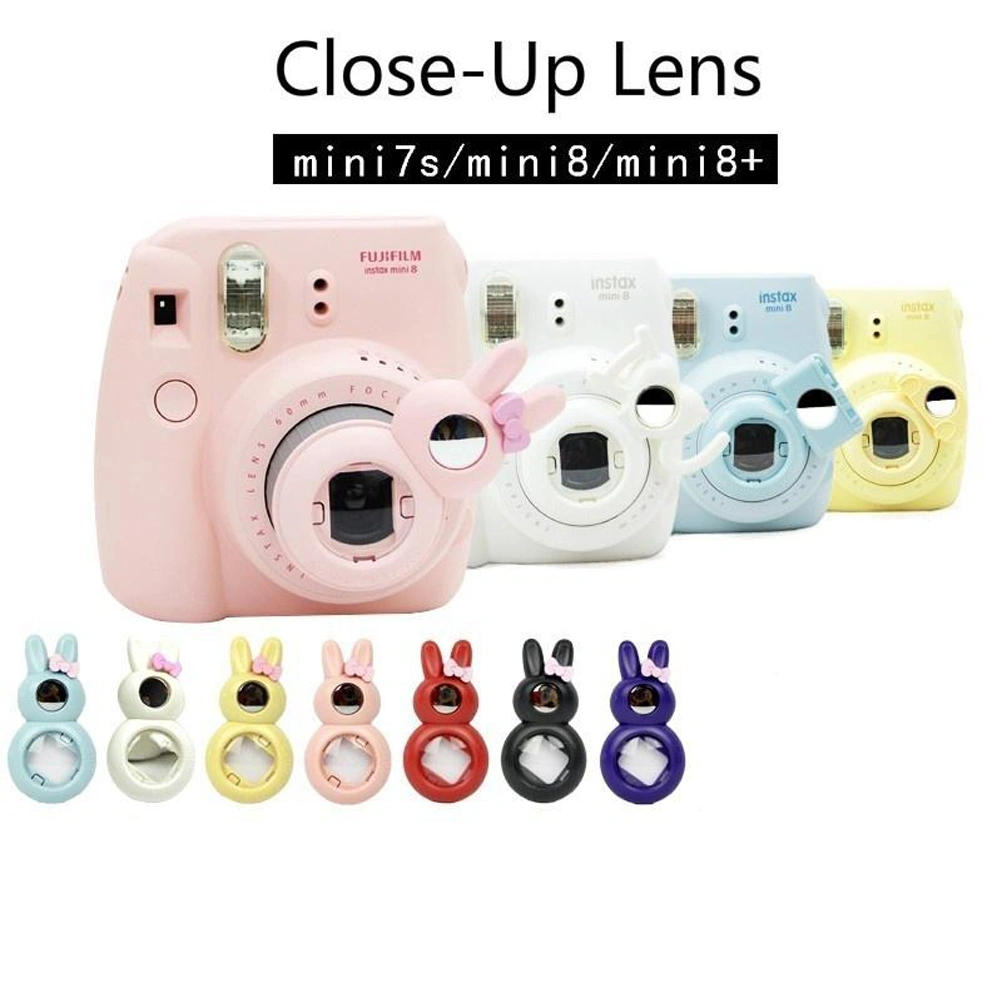 Rabbit Style Instant Camera Self-portrait Mirror for Fujifilm Mini 7/8 (Red)