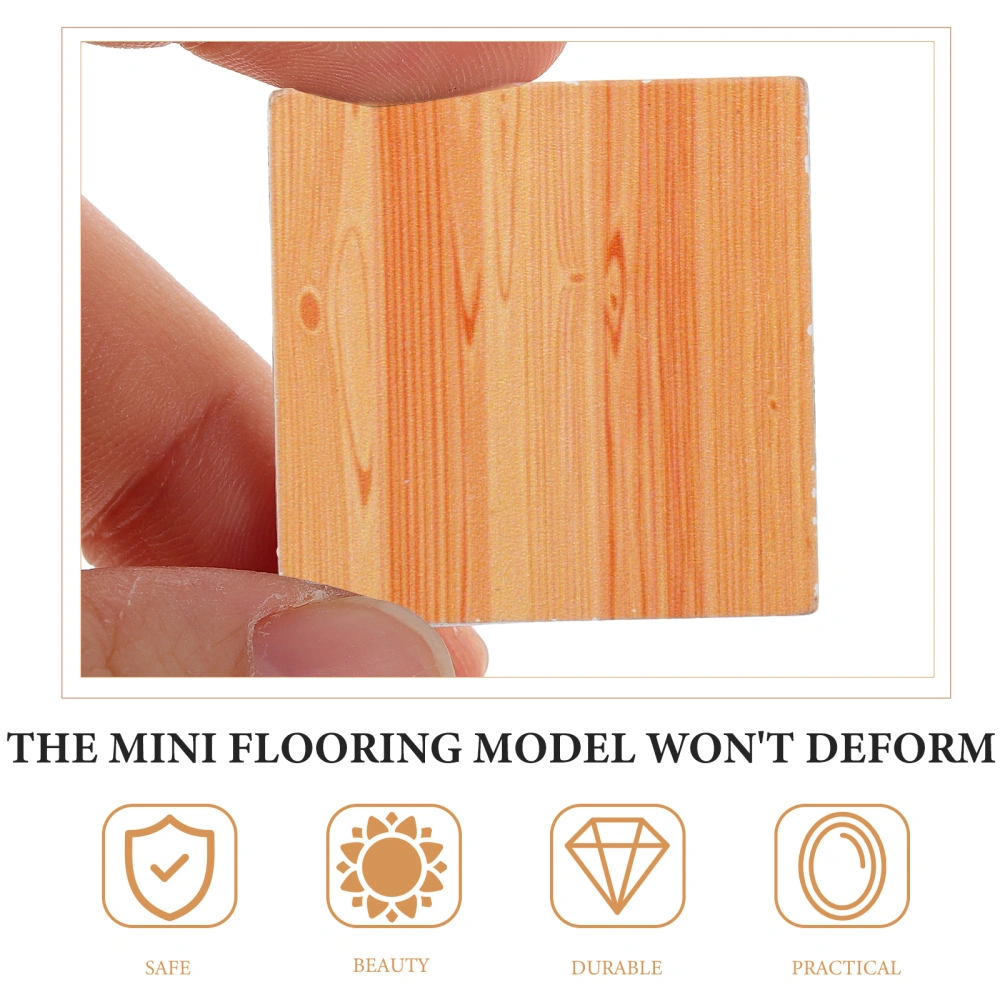 18Pcs Mini House Wood Floorboards Decorative Tiny Floor Sheets Creative Mini Flooring Decors