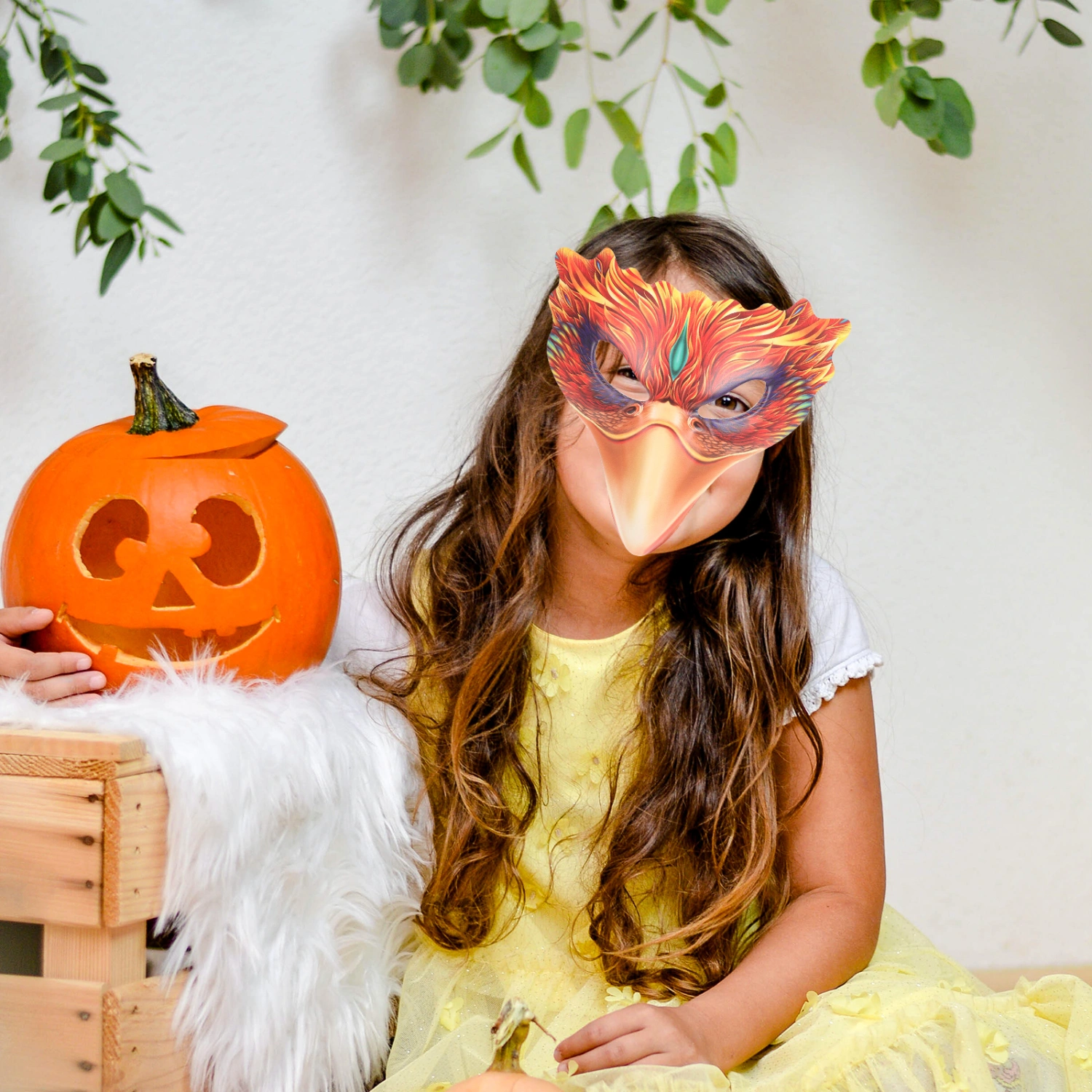Decorative Halloween Bird Mask Masquerade Bird Mask Costume Party Half-face Mask