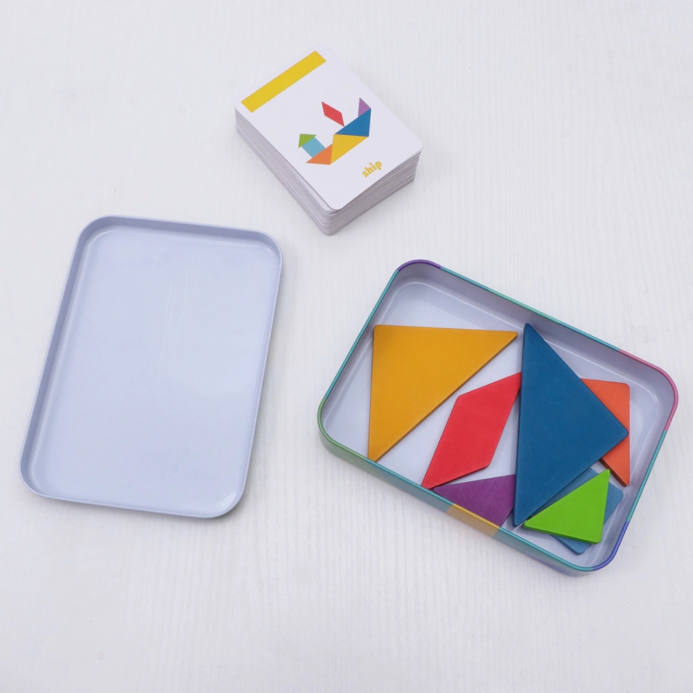 Delicate Children Tangram Wooden Puzzle Toys Tangram Toy for Children Use (Big Box Tangram)