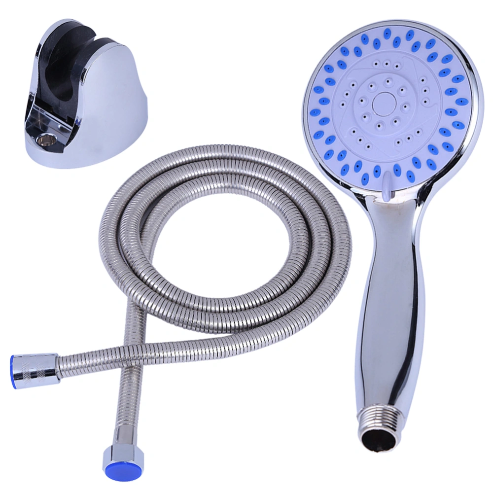 Shower Head Set 3-Setting Handheld Shower Accessories Premium High Pressure Hand Held Showerhead Set with Steel Hose and Holder (Sliver)