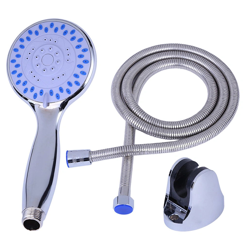 Shower Head Set 3-Setting Handheld Shower Accessories Premium High Pressure Hand Held Showerhead Set with Steel Hose and Holder (Sliver)