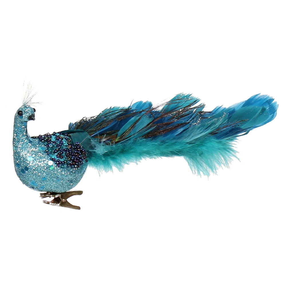 Christmas Tree Peacock With Natural Feathers 3D Imitation Peacock Model